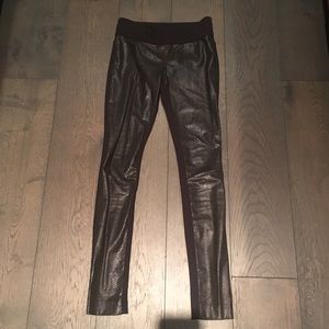 Embossed snake pants